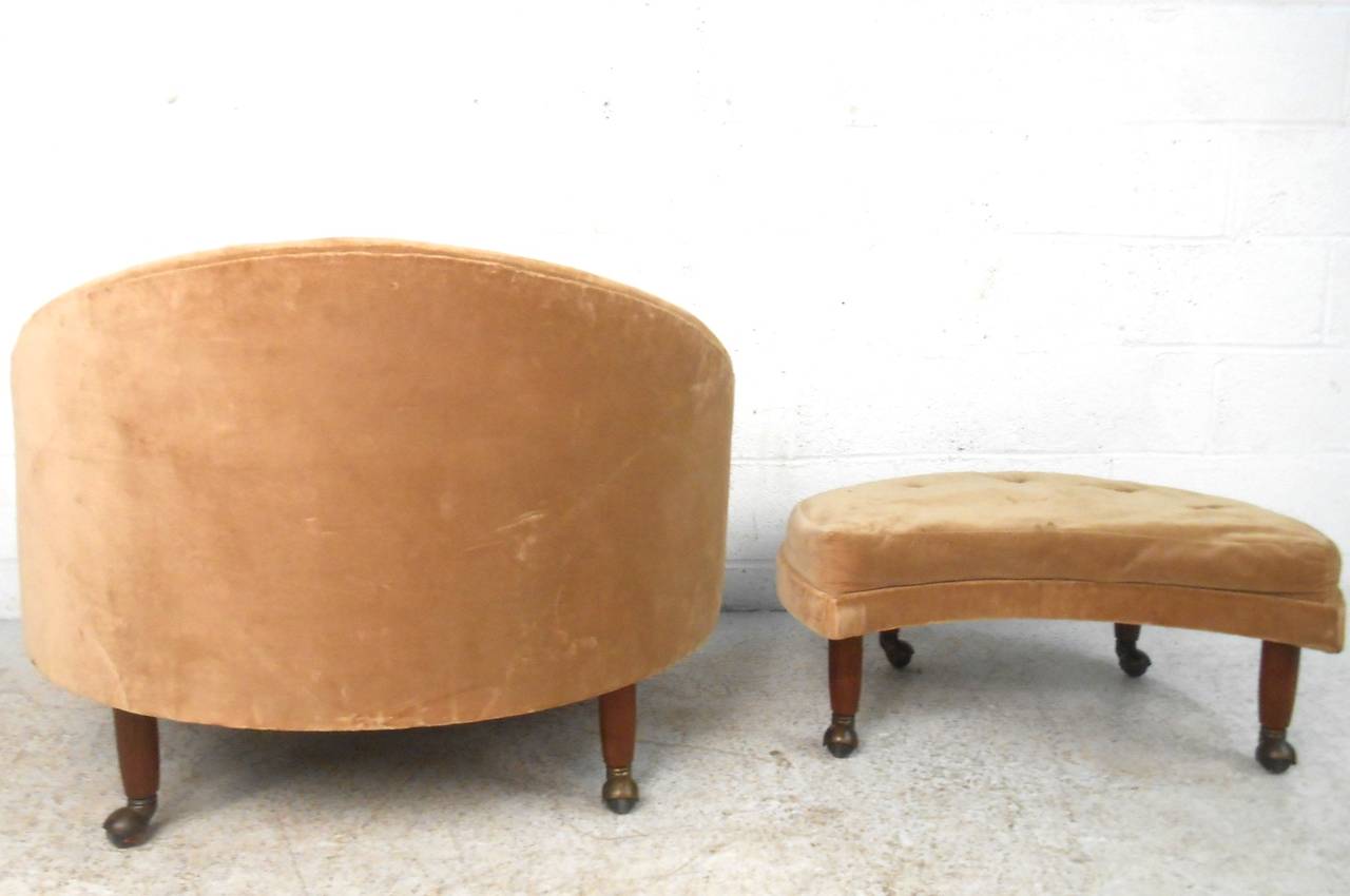 Mid-Century Modern Adrian Pearsall Lounge Chair and Ottoman 1