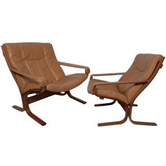 Pair Of Westnofa Leather Chairs