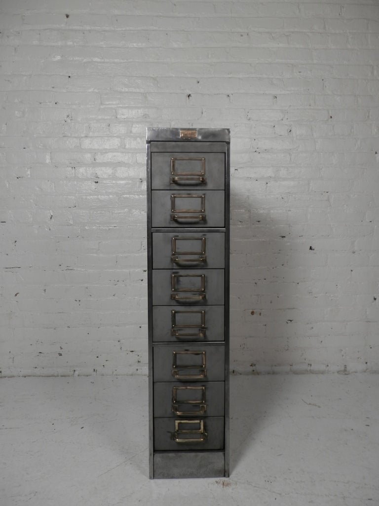 Industrial Hefty Eight Drawer Metal File Cabinet