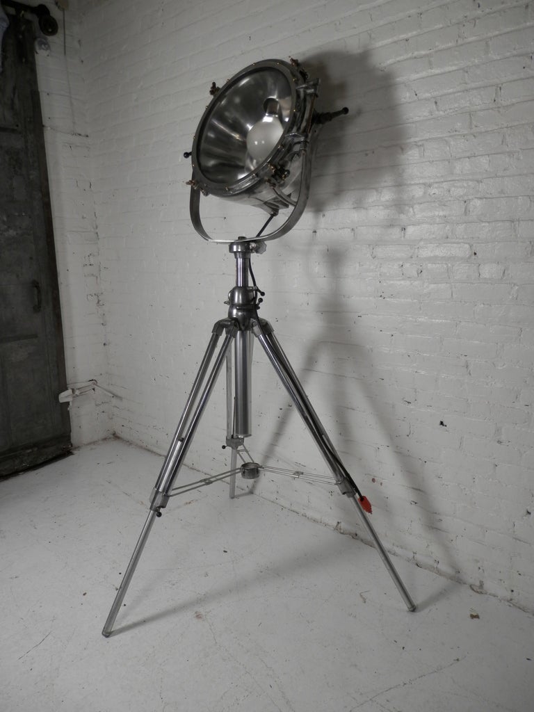 Massive Industrial Spotlight On Tripod