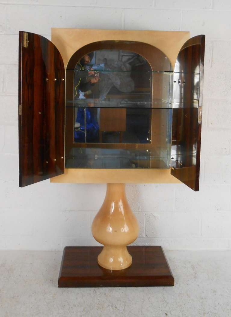 Hollywood Regency Italian Modern Bar Cabinet after Aldo Tura