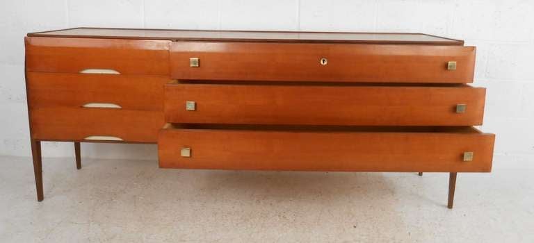 Italian Vintage Modern Six-Drawer Dresser