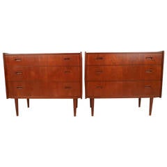 Pair of Mid-Century Modern Danish Teak Bedroom Dressers 7