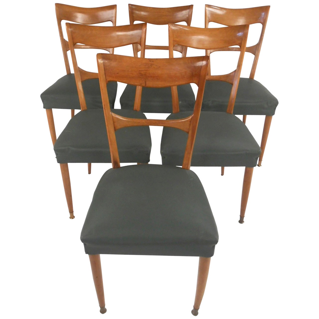 Set of Osvaldo Borsani Style Dining Chairs
