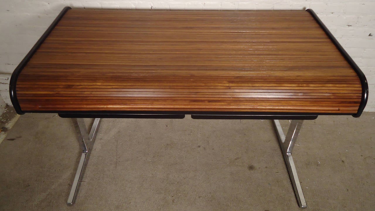 Striking Mid-Century Modern George Nelson Roll Top Desk 3