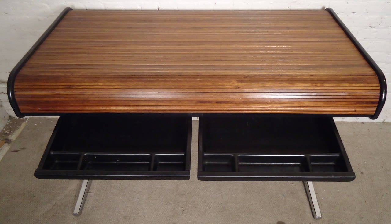 Striking Mid-Century Modern George Nelson Roll Top Desk 4