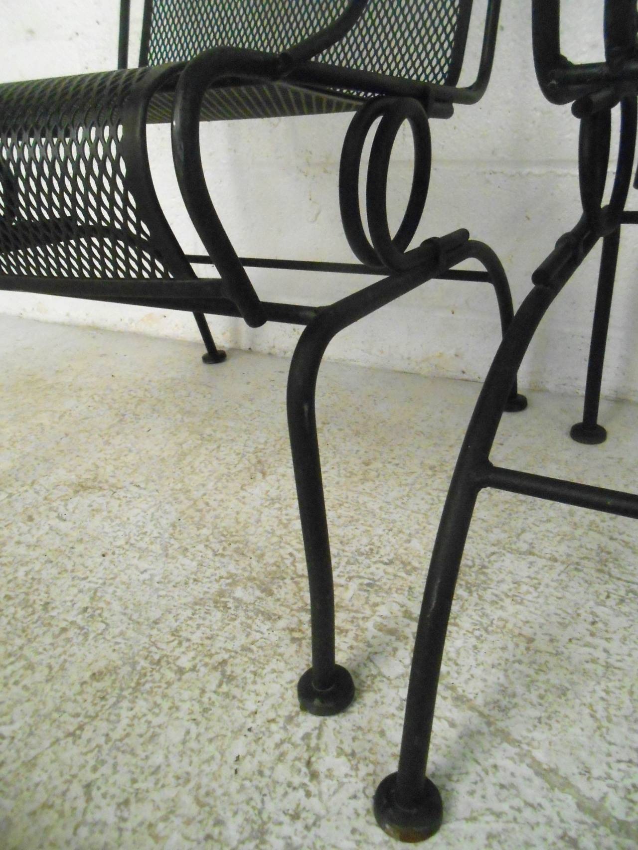 Set of Ornate Cast Iron Patio Chairs 3