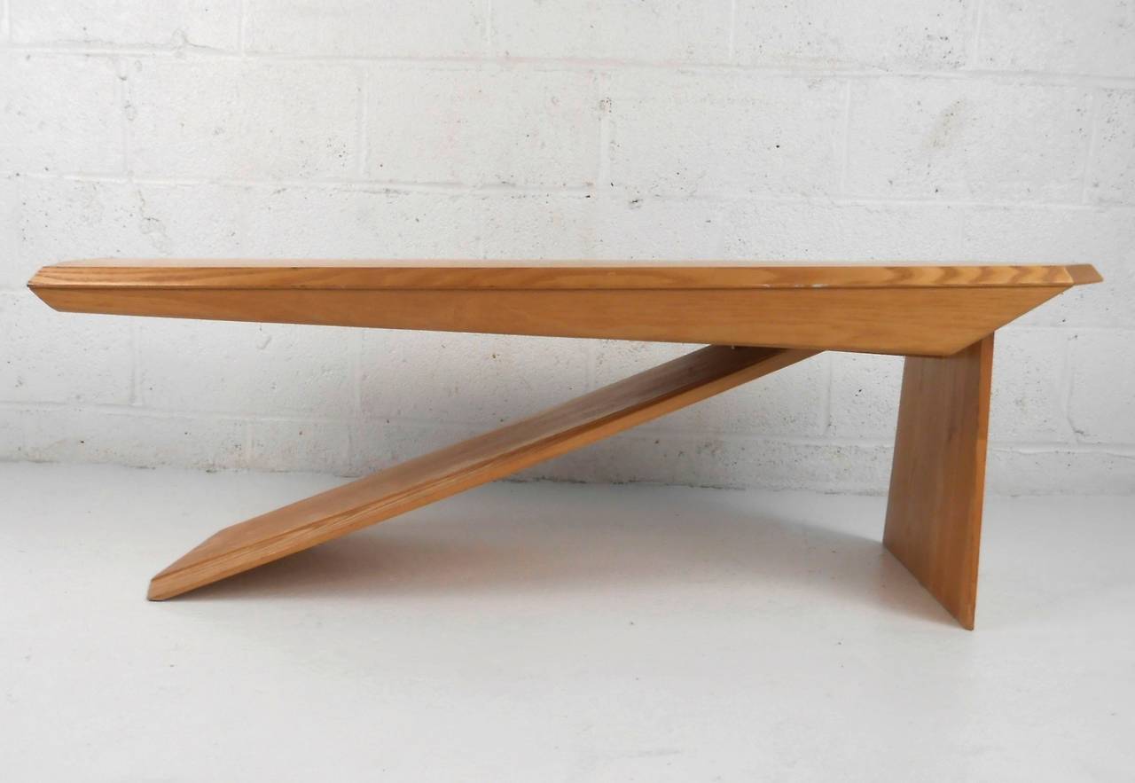 Unique Mid-Century Modern Style Cantilever Studio Coffee Table 2