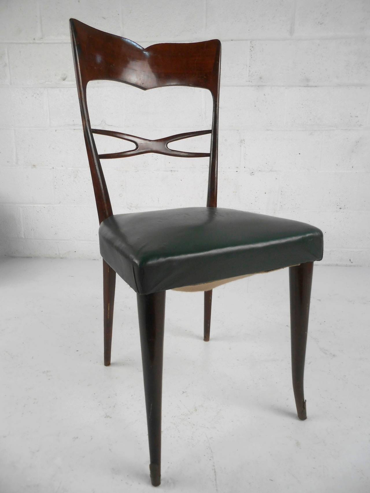 Set of Guglielmo Ulrich Style Mid-Century Modern Italian Dining Chairs 1