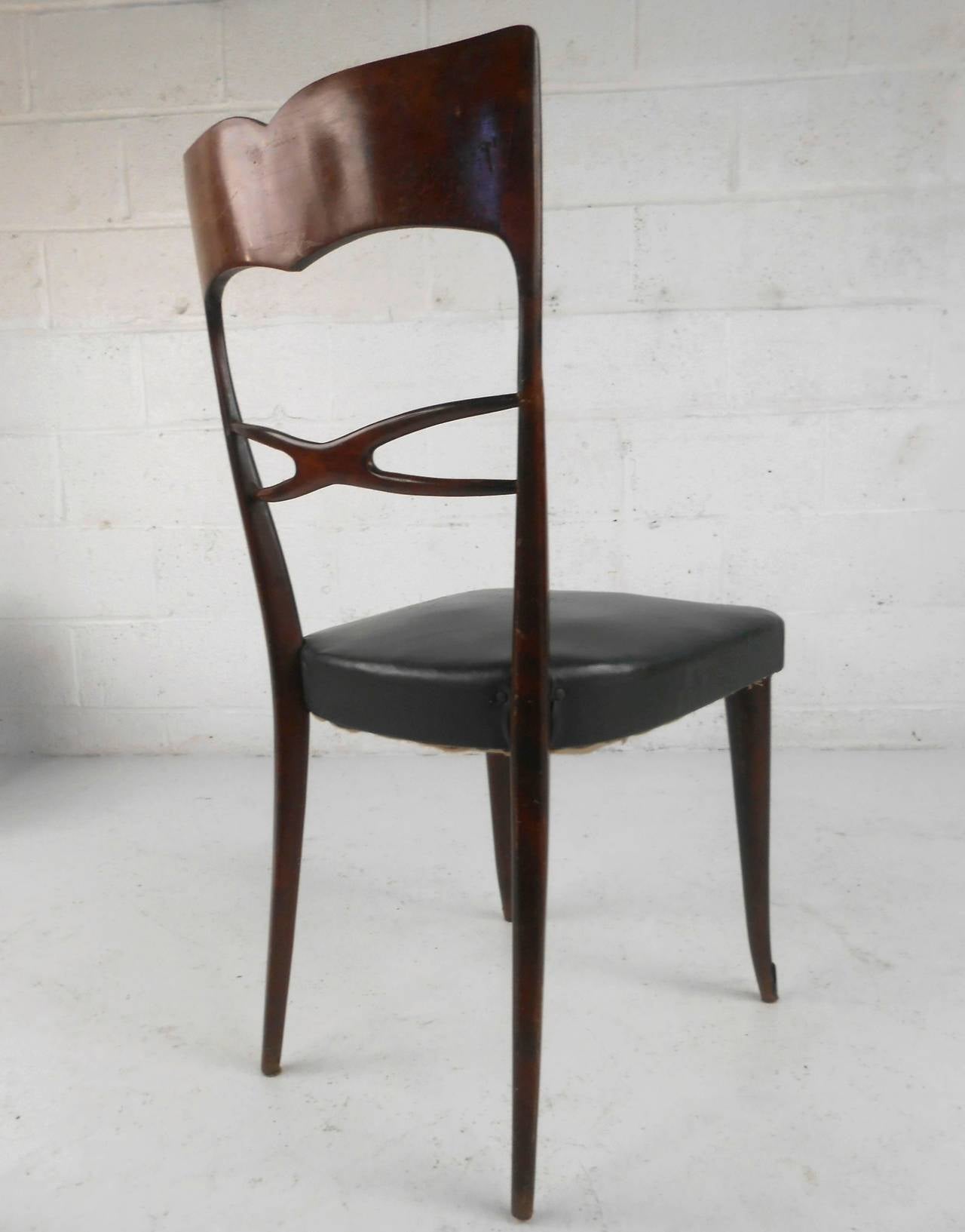Set of Guglielmo Ulrich Style Mid-Century Modern Italian Dining Chairs 2