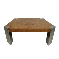 Milo Baughman Burl Wood Coffee Table 11