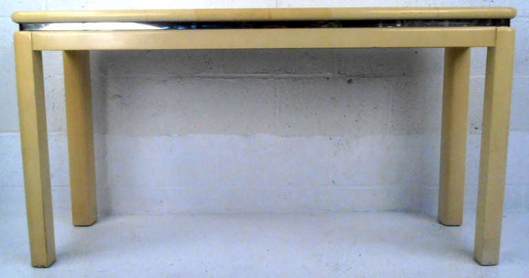 Mid-Century Modern Mid-Century Goatskin Console Table 