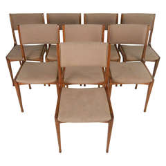 Set of Eight Mid-Century Modern Cassina Dining Chairs