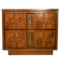 Paul Evans Style Brutalist Nightstand 8