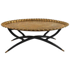 Mid-Century Modern Moroccan Style Tray Coffee Table