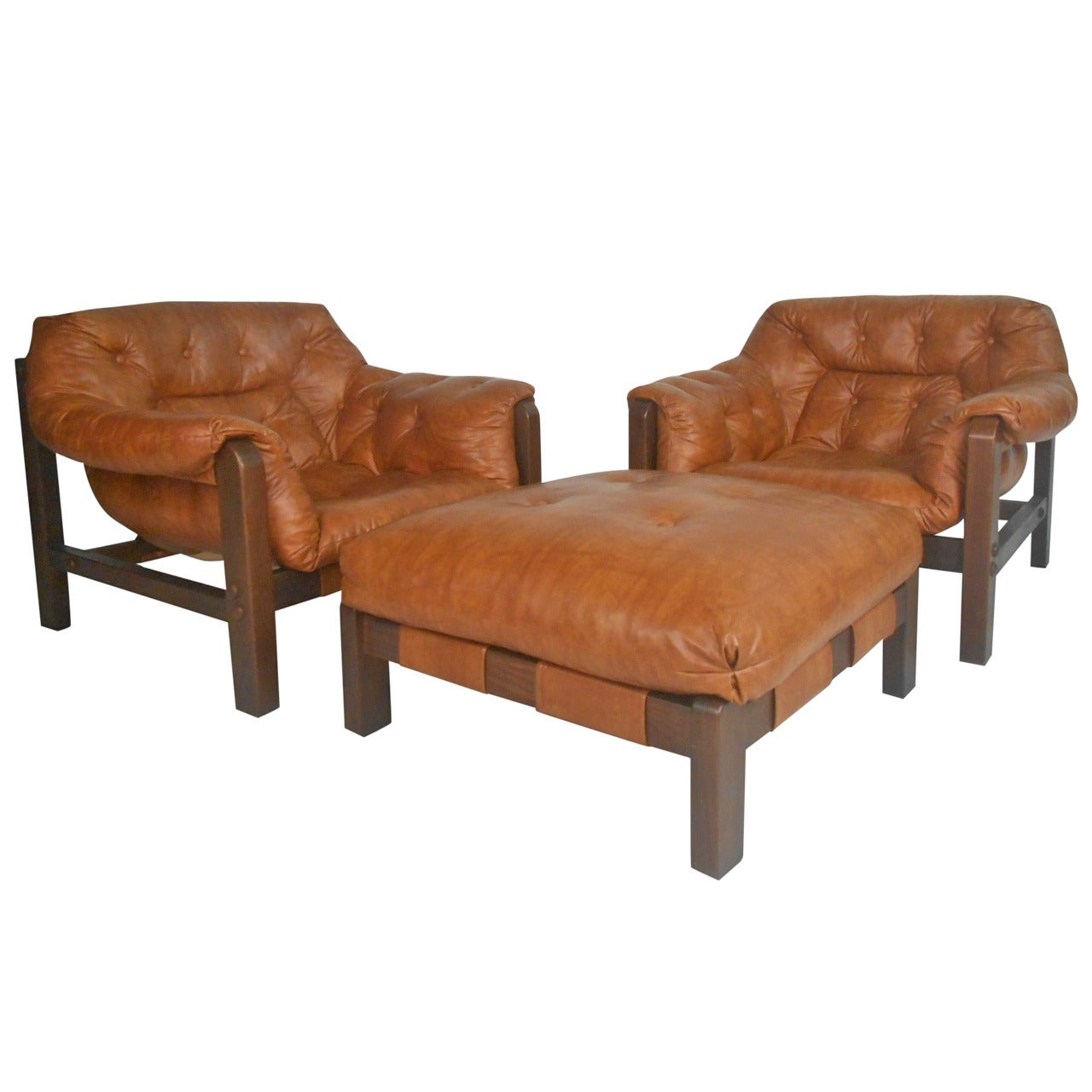 Lounge Chairs with Ottoman