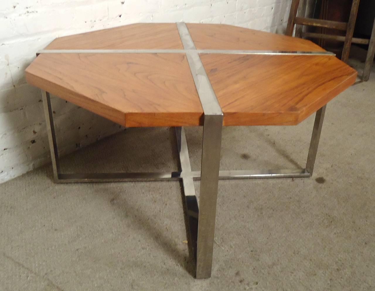 Mid-Century Modern Milo Baughman Style Coffee Table