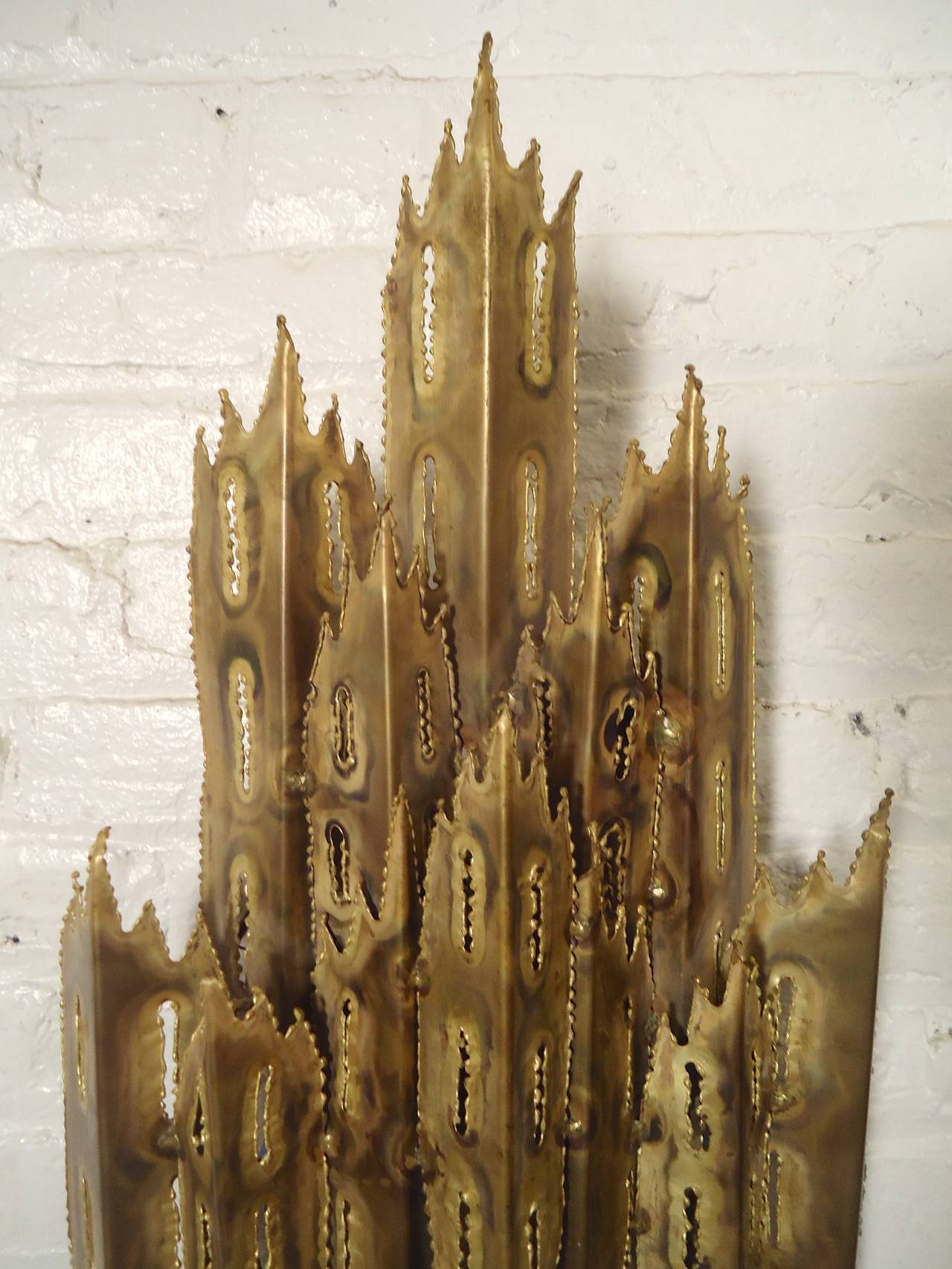 Late 20th Century Brutalist Wall Sconce by Tom Greene