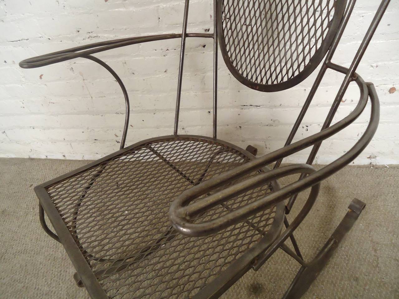 vintage metal rocking chairs