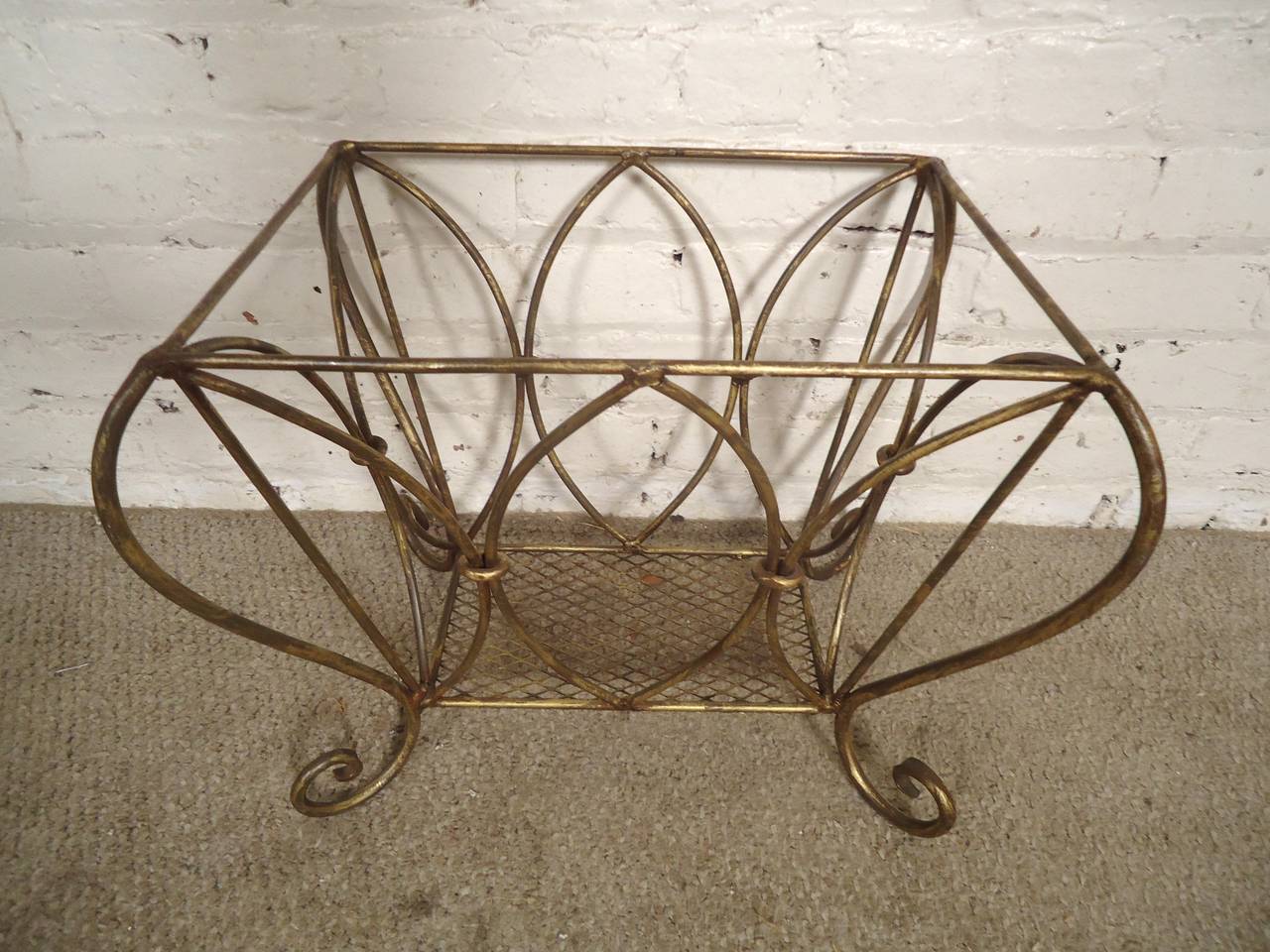 vintage wrought iron basket