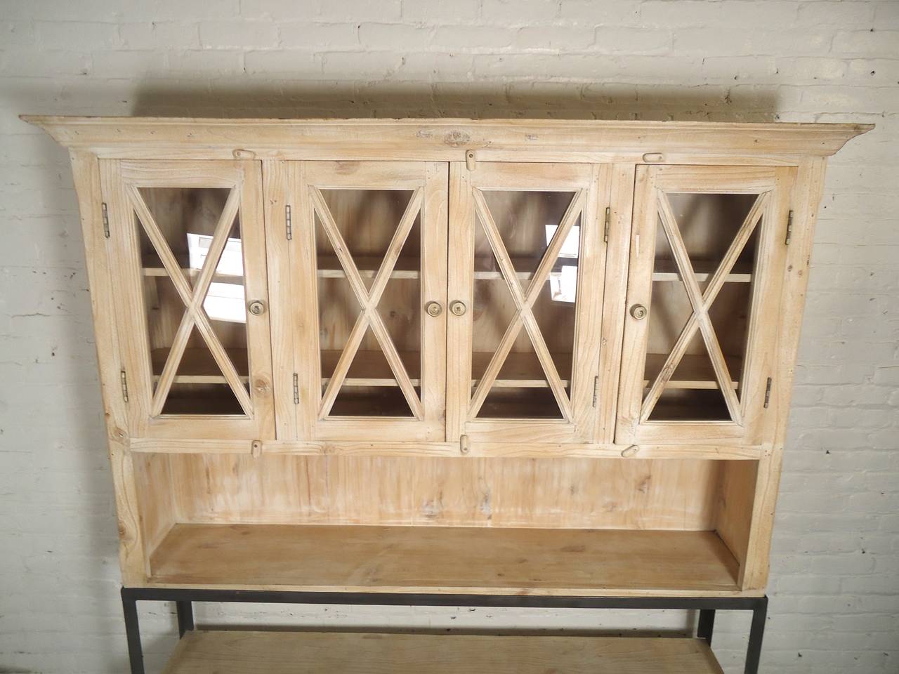 Large Rustic Style Hutch In Distressed Condition In Brooklyn, NY