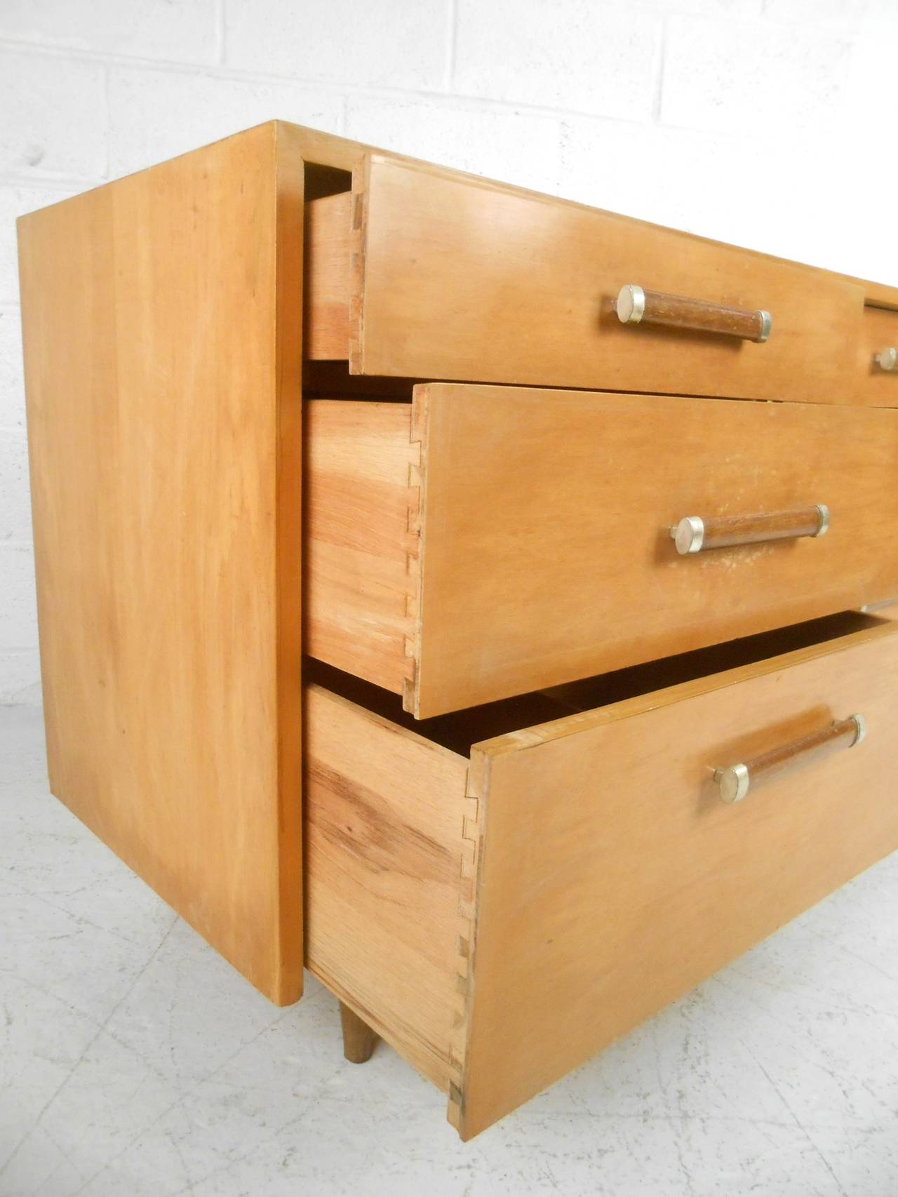 mid century maple dresser