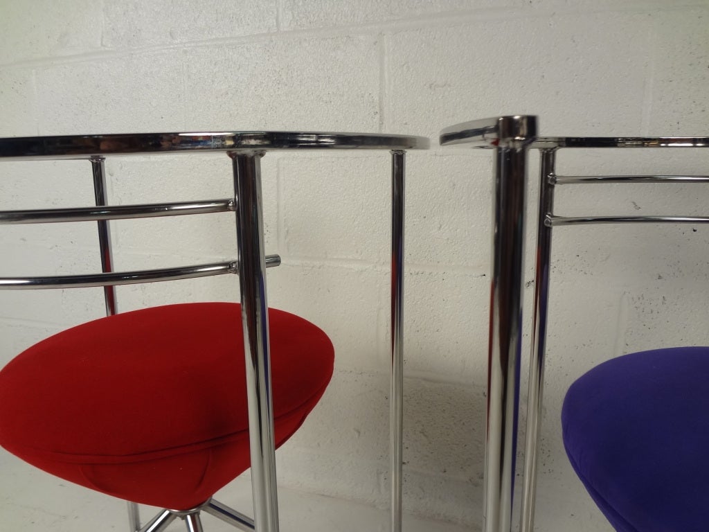 70s Retro Glass & Chrome Dining Table and Chairs 2