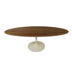 Mid Century Modern Oval Pedestal Table by Knoll