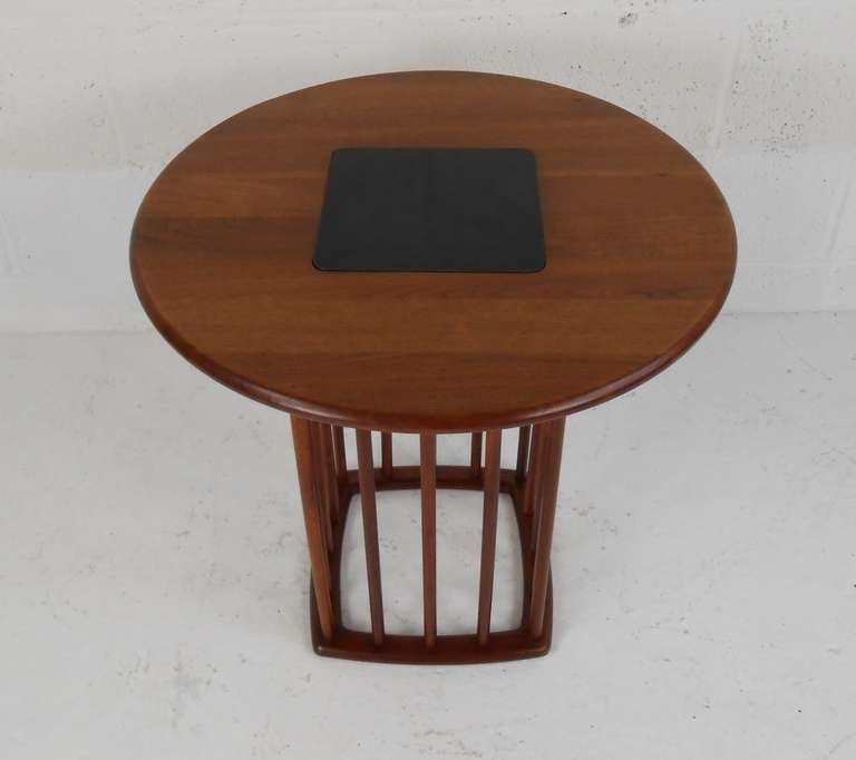 Midcentury Walnut Side Table For Sale at 1stdibs