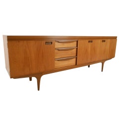 Long Teak Mid-Century Modern Sideboard