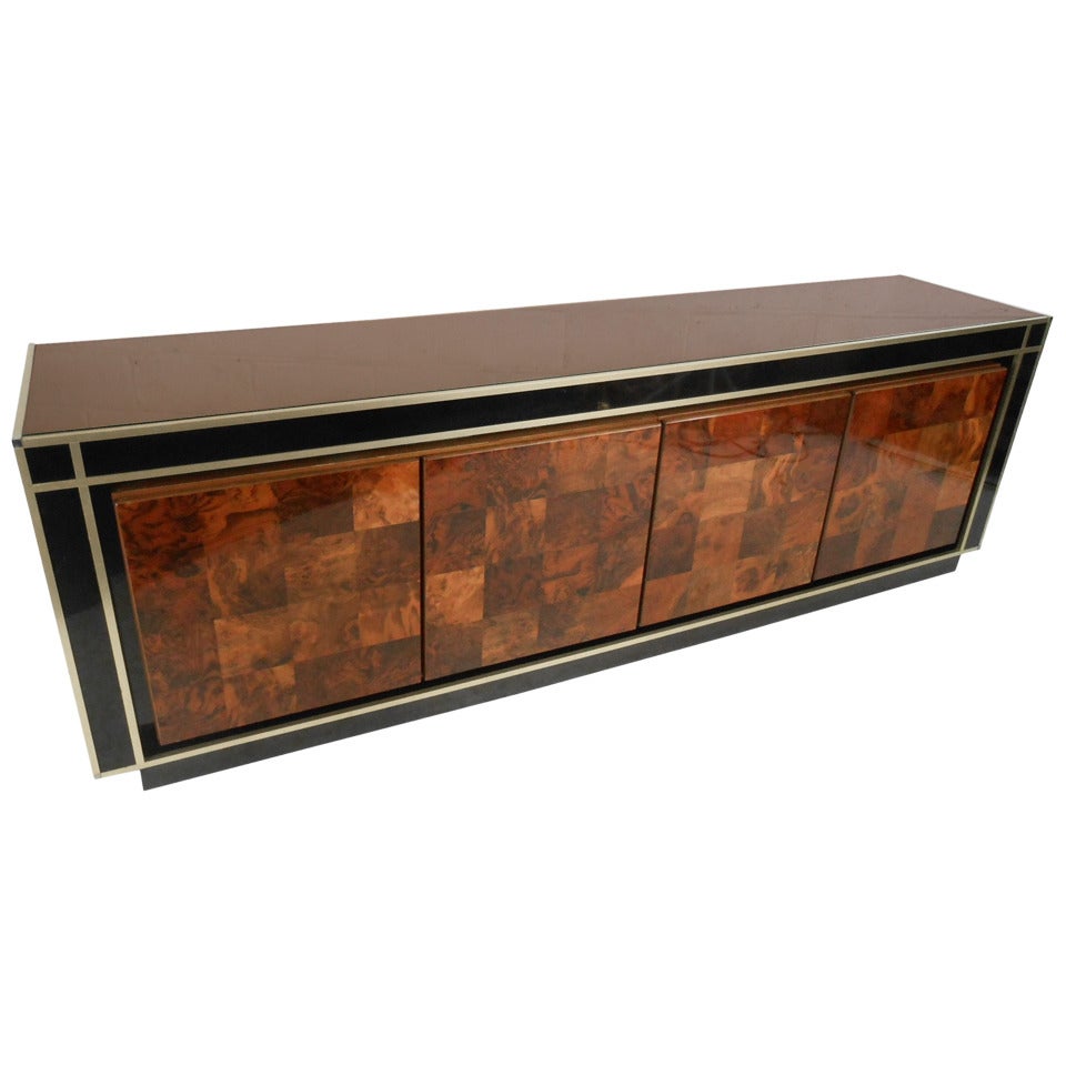 Large Mid Century Modern Italian Credenza in the Style of Paul Evans
