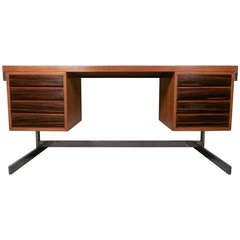 Exceptional Mid-Century Modern Rosewood & Teak Executive Desk