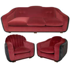 Spectacular Art Deco Sofa Set