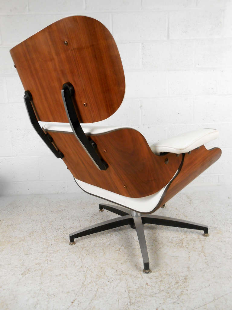 PVC Mid-Century Modern George Mulhauser Chair and Ottoman by Plycraft