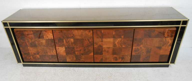 Mid-20th Century Large Mid Century Modern Italian Credenza in the Style of Paul Evans