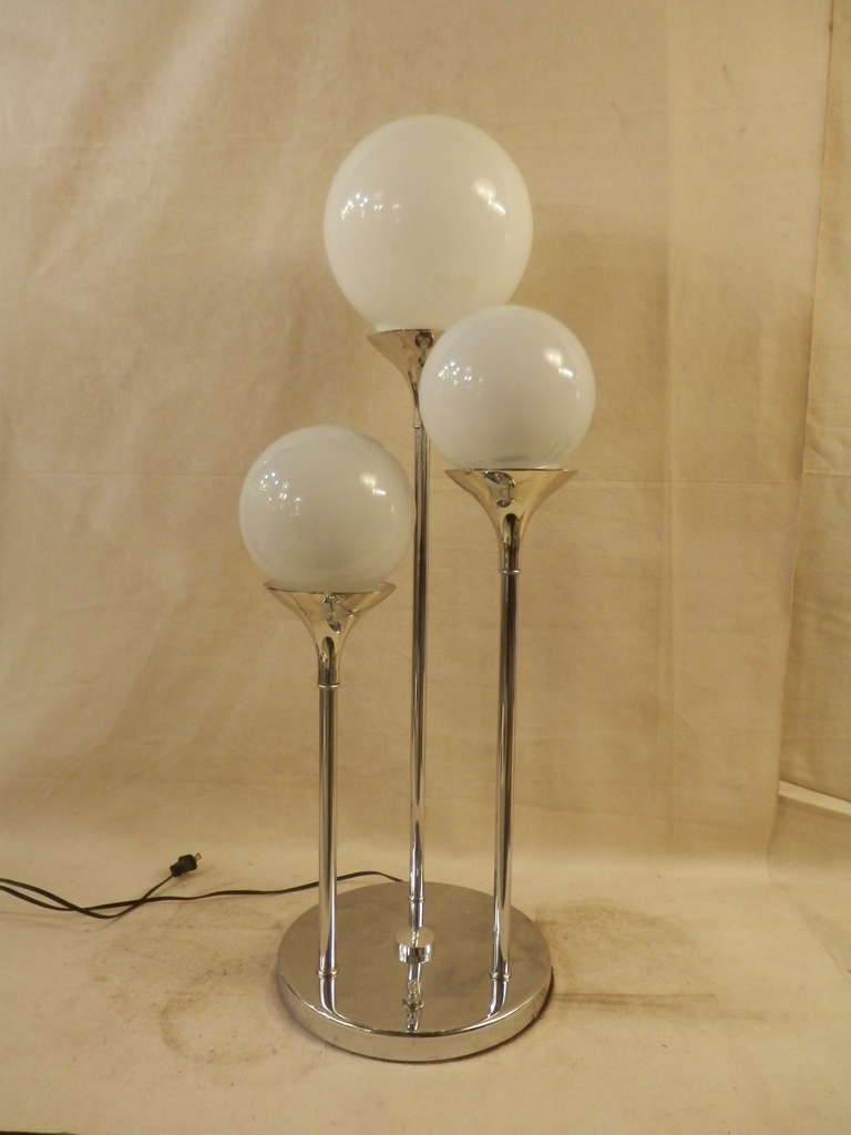 Reggiani Style Chrome Table Lamp