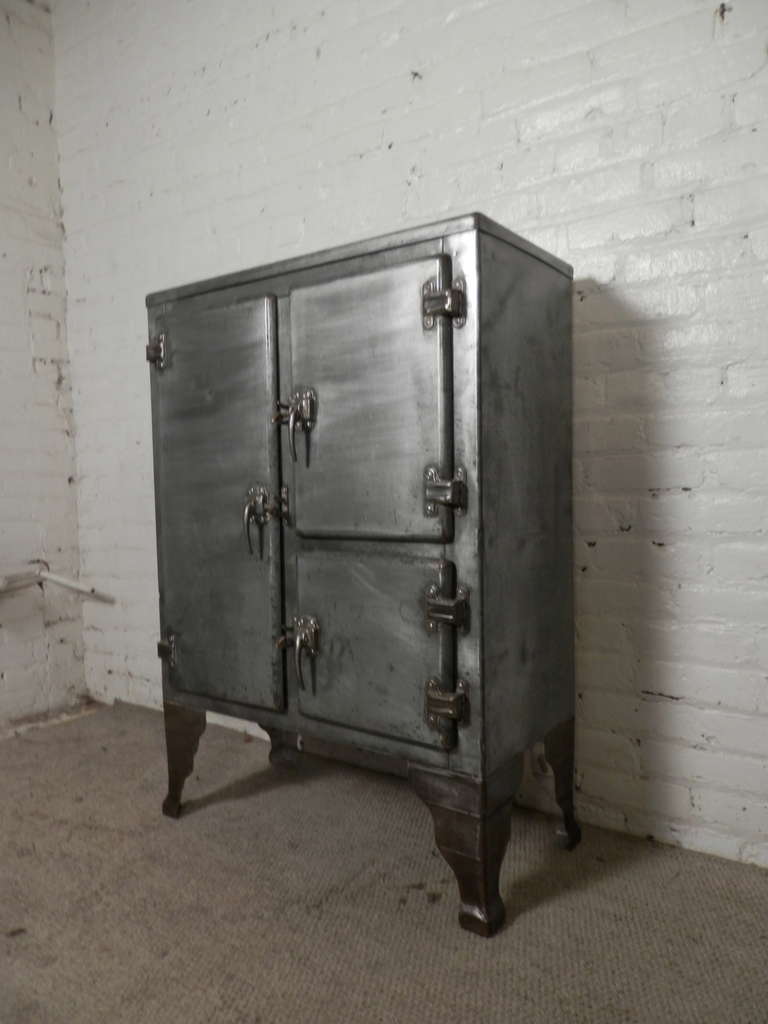 Attractive Metal Ice Chest In Bare Metal Finish 2