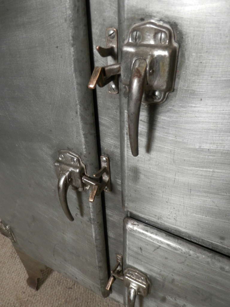 Industrial Attractive Metal Ice Chest In Bare Metal Finish