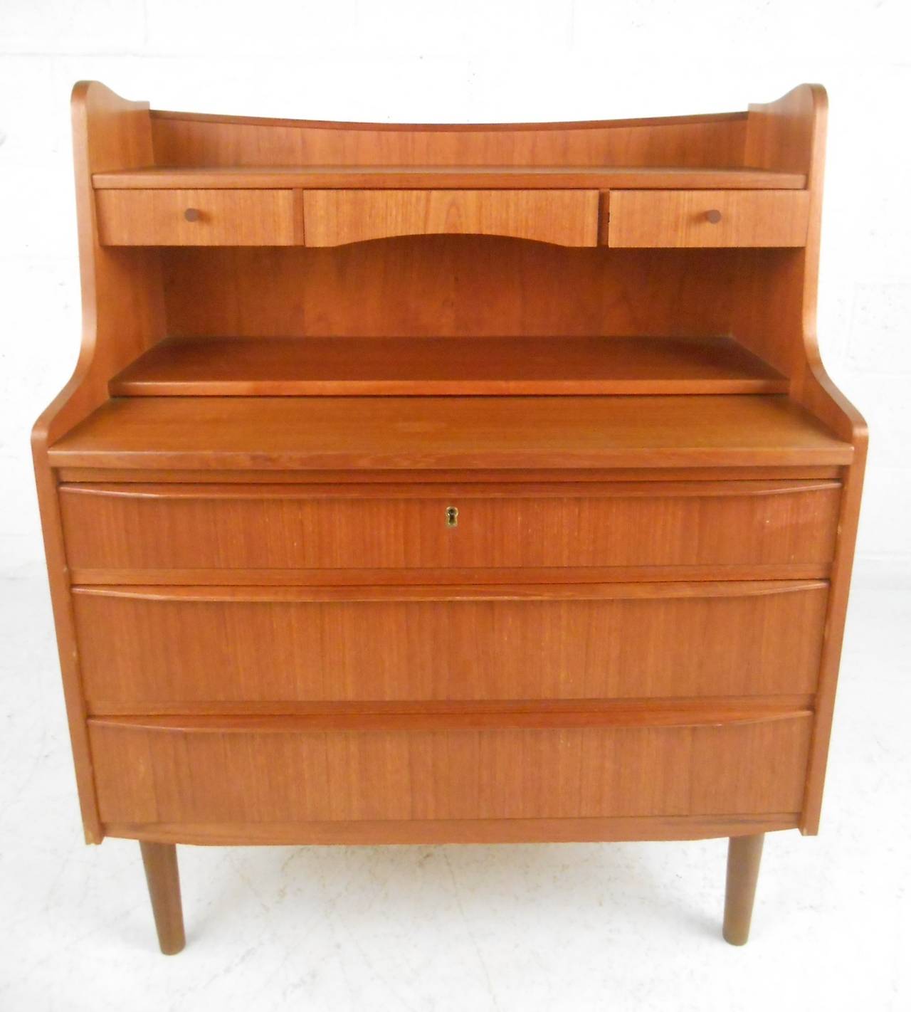 Danish Scandinavian Modern Teak Vanity or Writing Desk