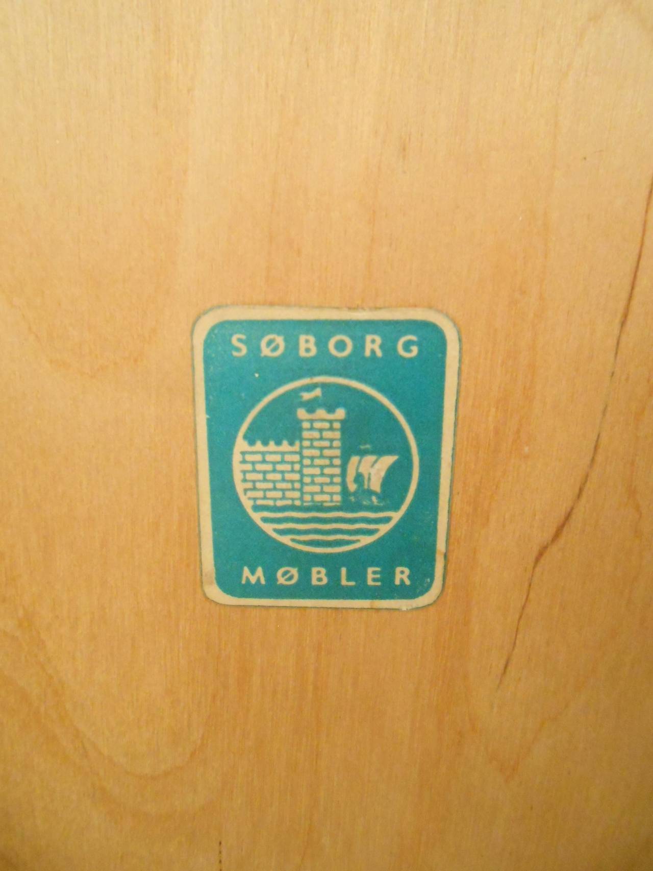 Danish Mid-Century Modern Teak Secretary Desk by Børge Mogenson for Soborg Mobler