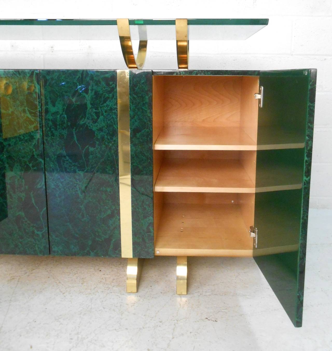 Late 20th Century Exquisite Mid-Century Modern Floating Top Buffet Server