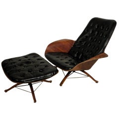 Plycraft Lounge Chair and Ottoman