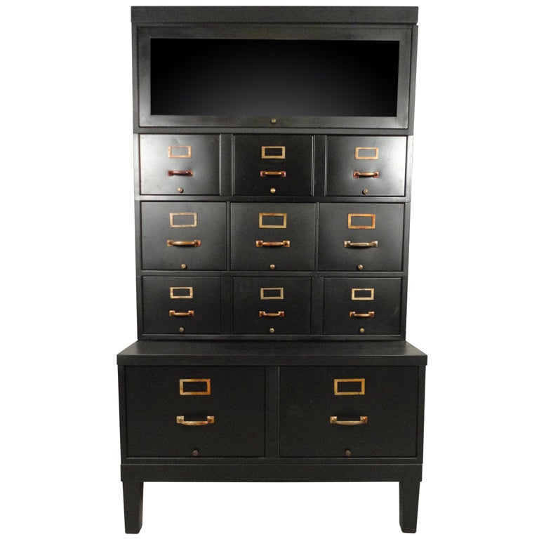 Vintage Shaw Walker File Cabinet At 1stdibs