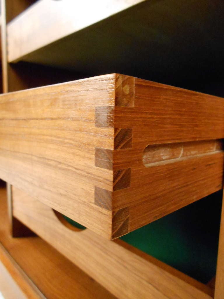 H.P. Hansen Teak Tambour Credenza In Good Condition In Brooklyn, NY