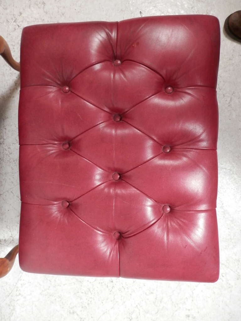 Tufted Wingback Chair w/ Ottoman 2