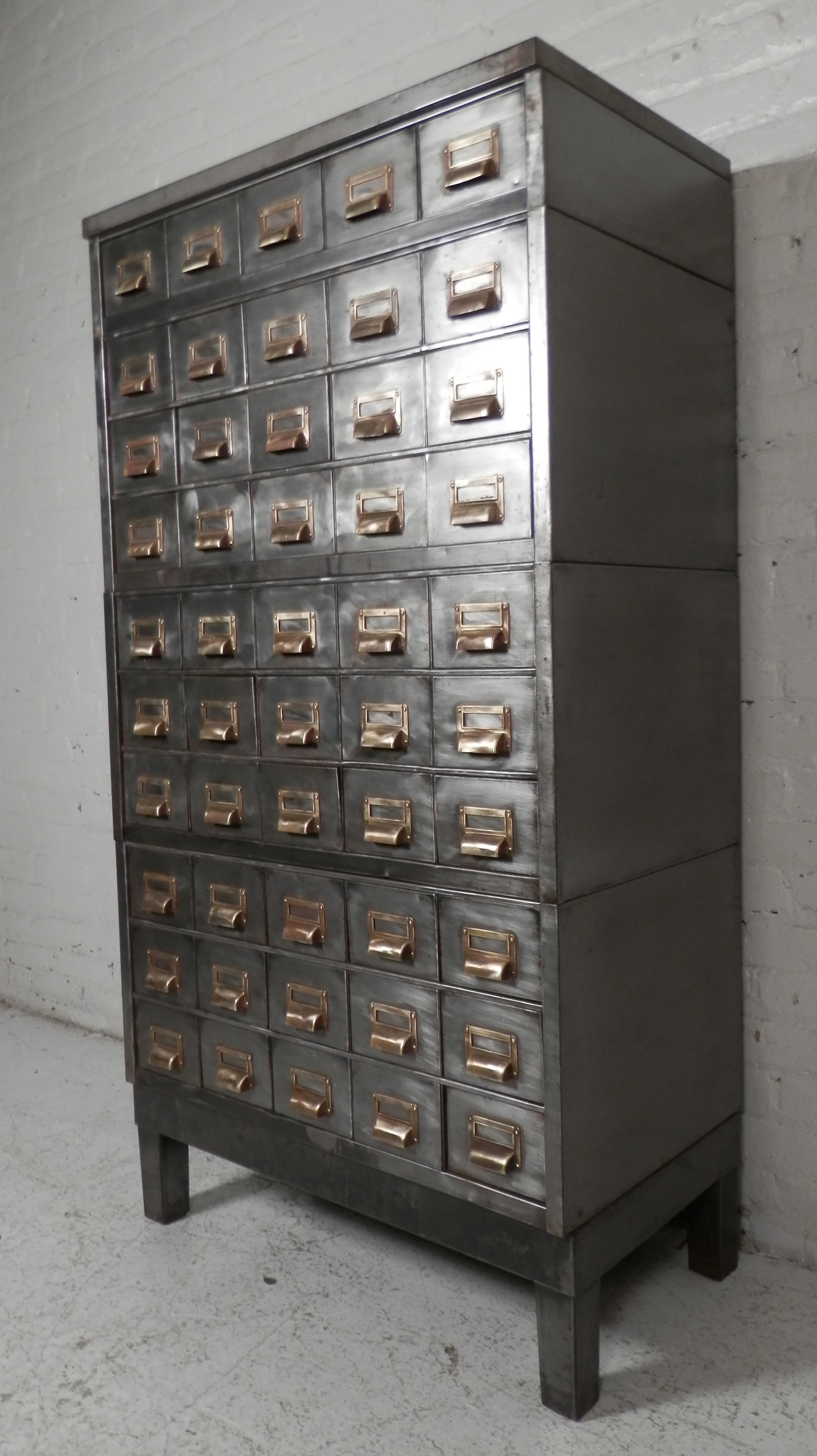 Industrial Stacked Card File Cabinet