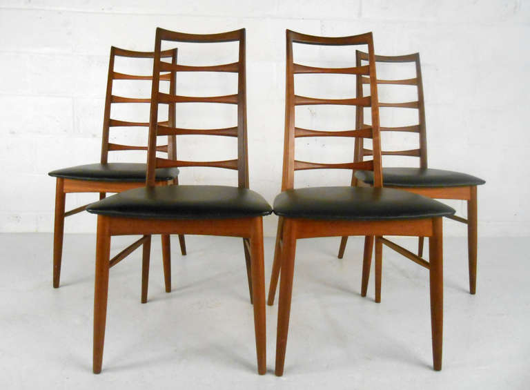 Danish Set of Ladder Back Dining Chairs by Koefoeds Hornslet