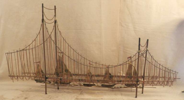 American Golden Gate Bridge Metal Sculpture