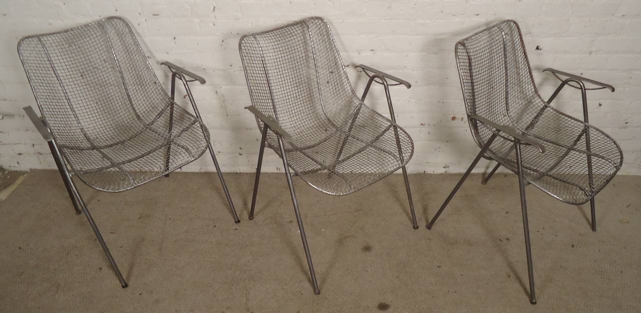 mid century modern wire chairs