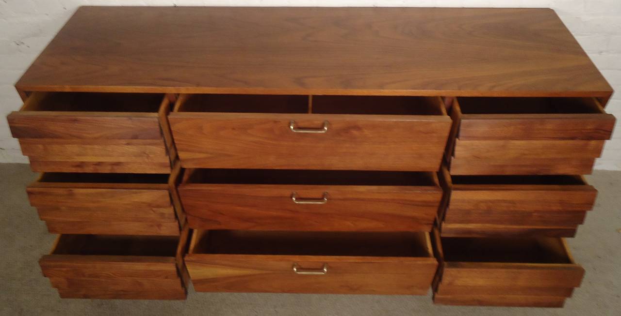 Gorgeous Mid-Century Walnut Dresser by American of Martinsville